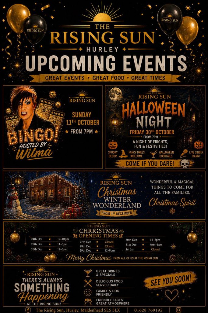 Autumn Winter Events 2026 The Rising Sun Hurley